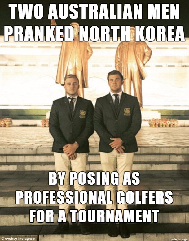 They just loved having them a round. North Korea has demanded that two Australians return to Pyongyang and apologise on national TV for fooling the regime into 