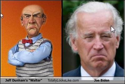 They could be twins!. walter one of jeff dunhams puppets could be joe bidens twin lol.