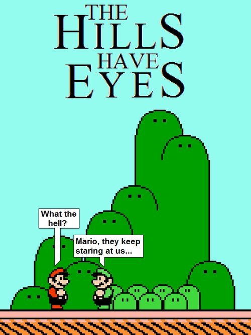 they have eyes!. :o dun dun DUN!. Mario, they keep staring at us...