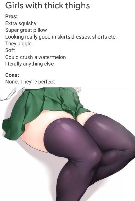Girls with thick thighs Pres: Extra squishy Super great pillow Looking real...