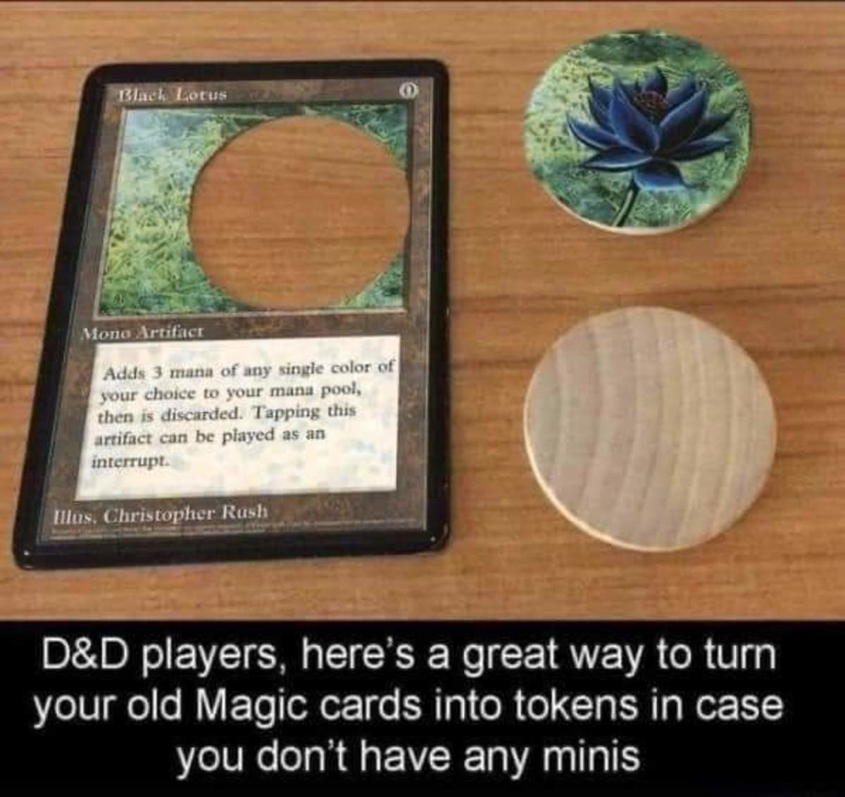 Token black lotus. .. Still fake no matter how many times it gets reposted.