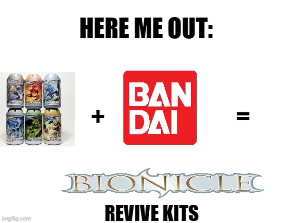 Too bad Bionicle is a western IP. too bad that's not goint to happen .. Bionicles are specifically designed to be played with, taken apart, and put back together, over and over again. A Bandai Bionicle would be either too fragile or