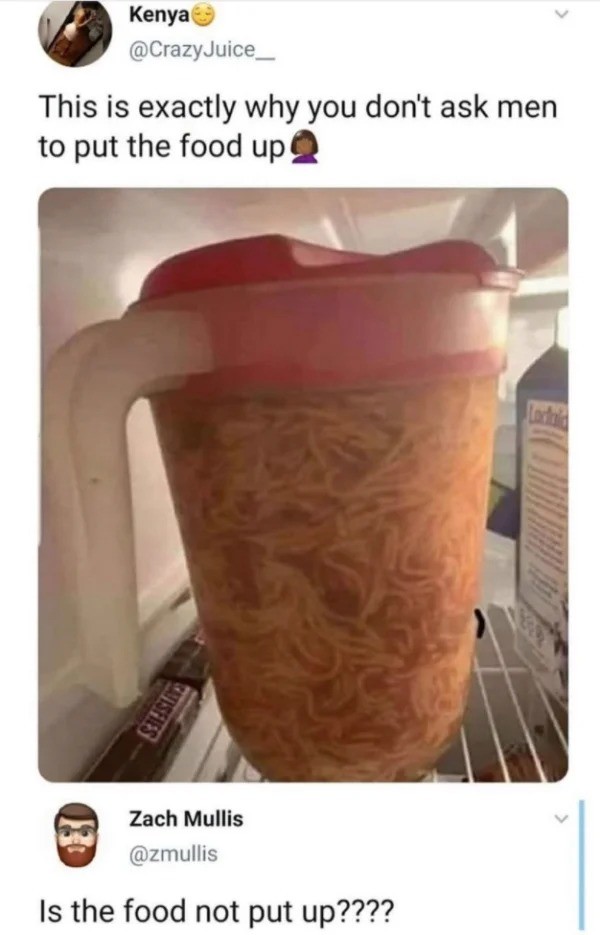 trite Rook. .. Everyones like this is fine, but if that pitcher is that plastic stuff, which is looks like it is, the spaget will stain the outta that