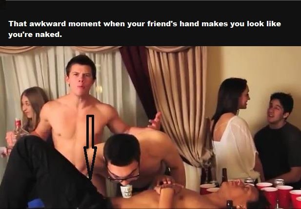 Troll hand. That awkward moment... Person laying on table, chick or are those guys gay