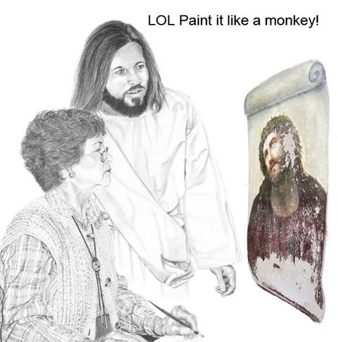 Troll Jesus. What really happened. LEA Paint it like a monkey!