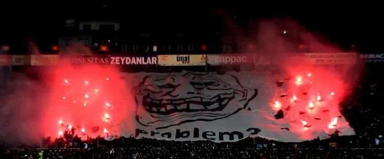Troll tifo. Eskiþehirspor vs Bursaspor 10/03/2012.