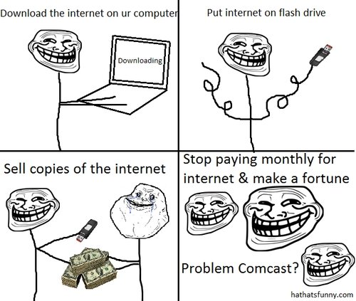 troll Physics. . trainload the internet on compute Put internet on flash drive l ii i at I Ilt Stop paying monthly for Sell copies of the internet h Internet & 