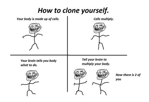 Troll Physics. Problem FJ?. How to clone yourself Han! thereself