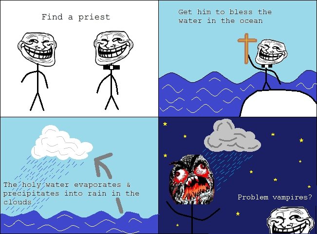 Troll Science OC. My 1st comic . Get him to the Find a water in the ocean Iain the 'll! Kee" _ ﬁr. facepalm