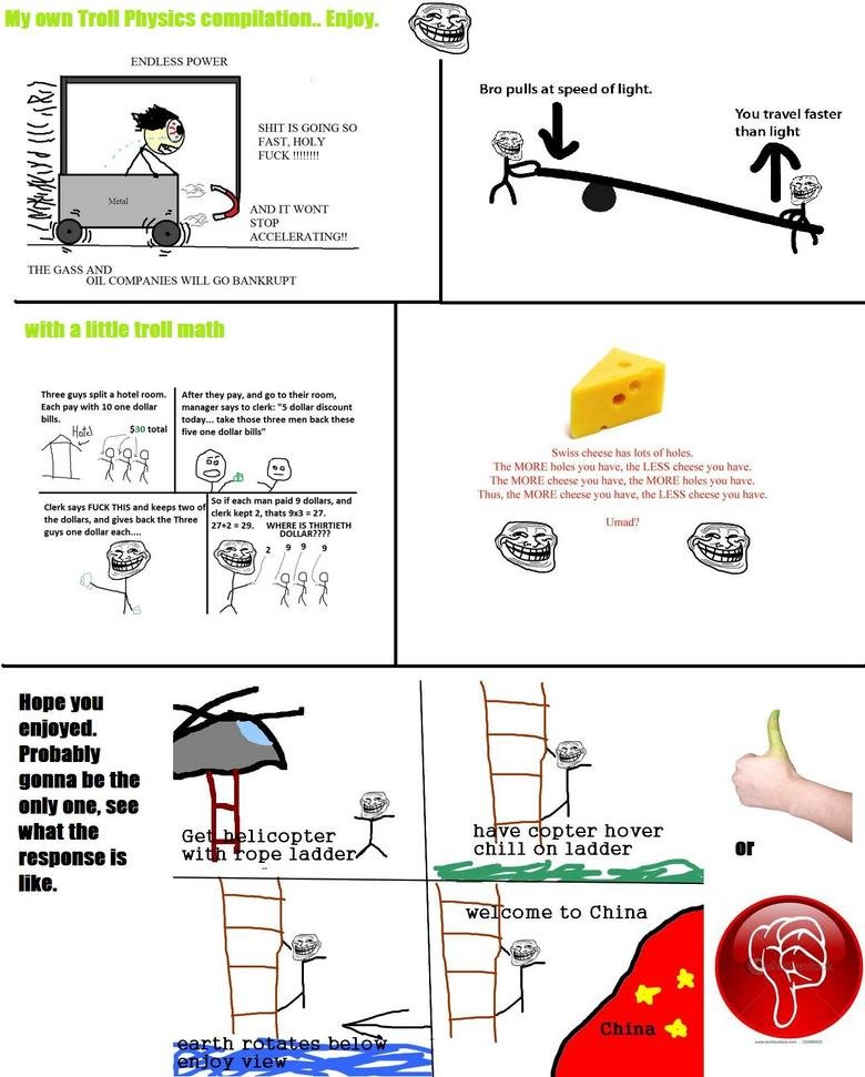 Troll Physics. . ENDLESS POWER SHIT IS GOING so FAST, HOLY FUCK mum AND IT WONT STOP THE GASS AND OIL COMPANIES WILL GO BANKRUPT Three luvs win a hotel room. ne