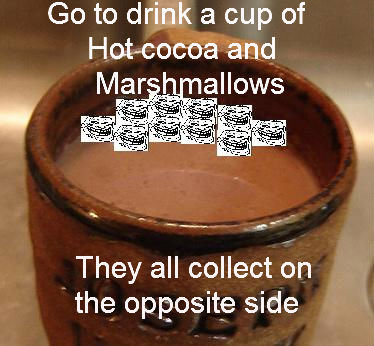Troll Mallows. . Go to drink a cup of and They all collect en the opposite side