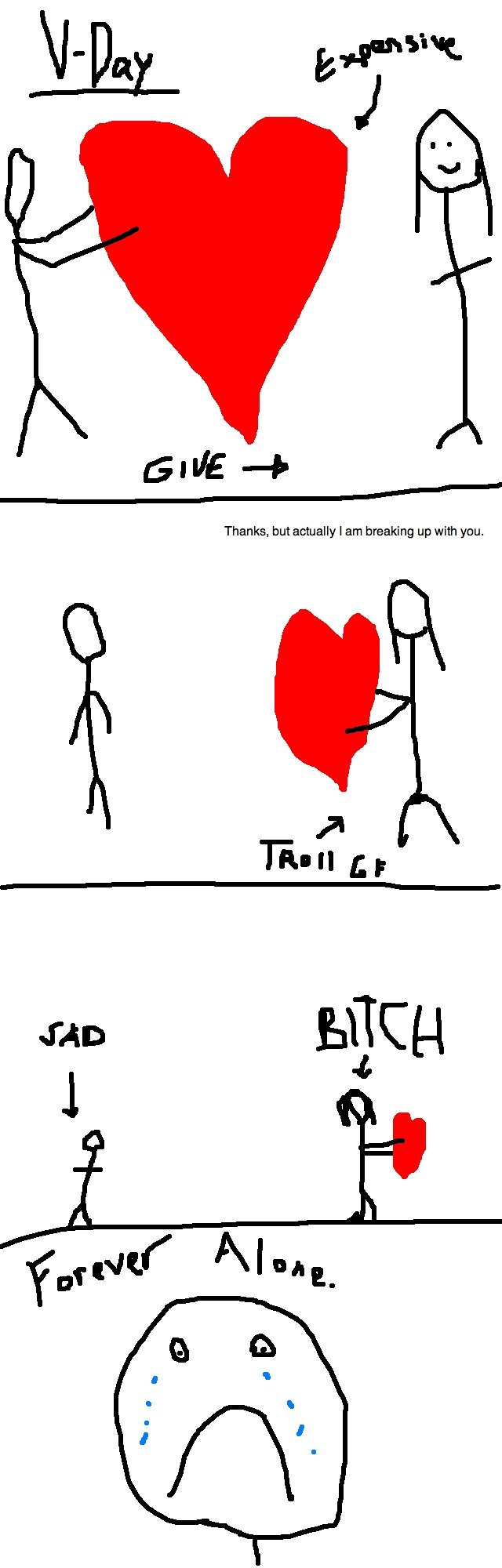 Troll GF. Bitches. Does this happen to any of you on valentines day?&lt;br /&gt; Thumb if you liked, Down thumb if it was . It was probably .&lt;br /&gt; Be hon