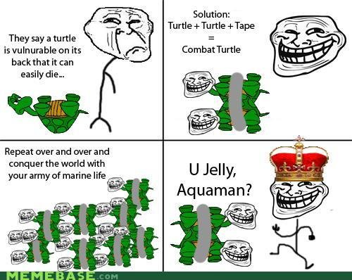 Troll science. . Solution: Turtle -raape They Bay a turtle = is teln we ble on its back that it can easily die-. Repeat ever and aver and conquer the world with
