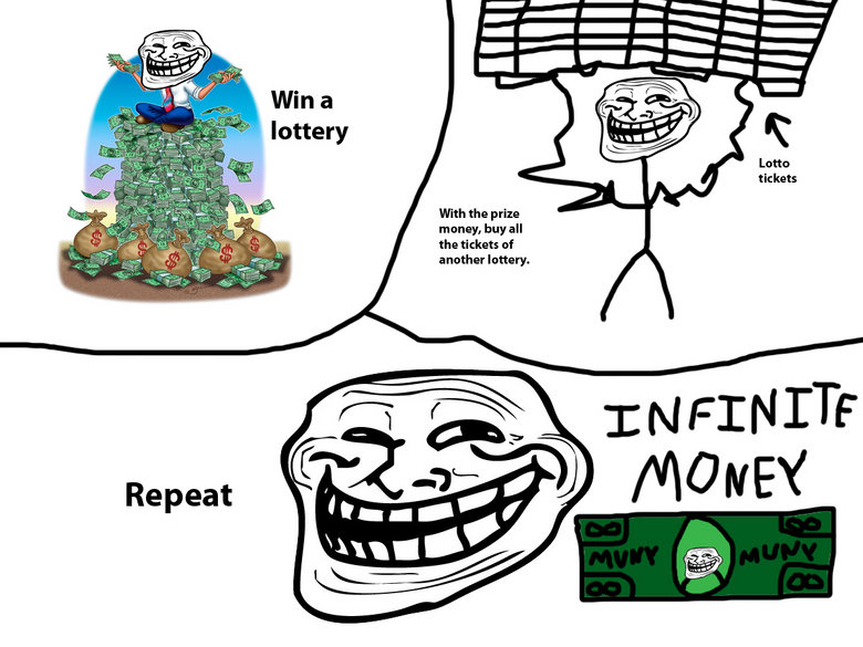 Troll Physics 6. LAWL. With the prize money, buy all the tickets of another lottery.. good good...