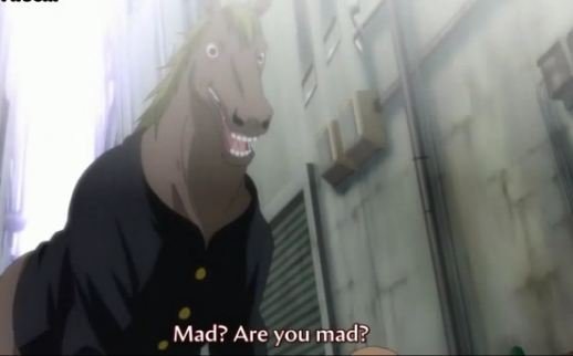 Troll Horse. . Mad? Arc WALI mad?. not mad, just scared