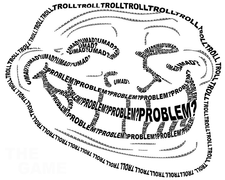 troll typography art. lol didja find the hidden message? this is OC by the way so thumbs are appreciated took me forever to do.