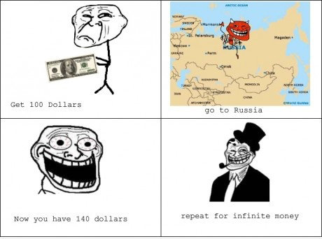 troll physic. . Gee 100 Dollars repeat fer infinite maney New You have tat) dollars