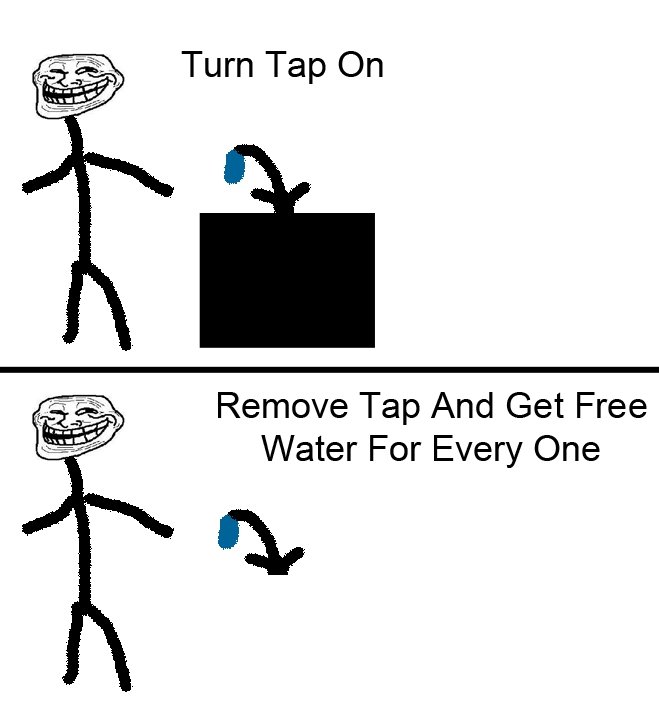 Troll Physics Water OC. An OC That I made Please Thumb Its My First Post. Turn Tap On Remove Tap And Get Free Water For Every One