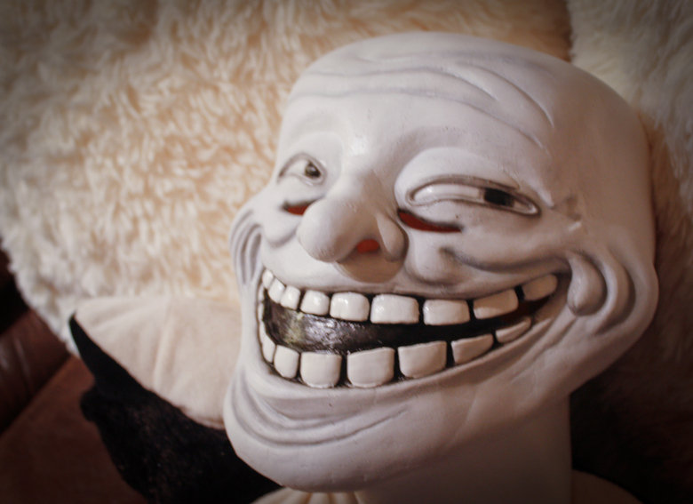 Trollface Halloween Mask. U JELLY? Edit: CREDIT GOES TO .. did you make the mask?