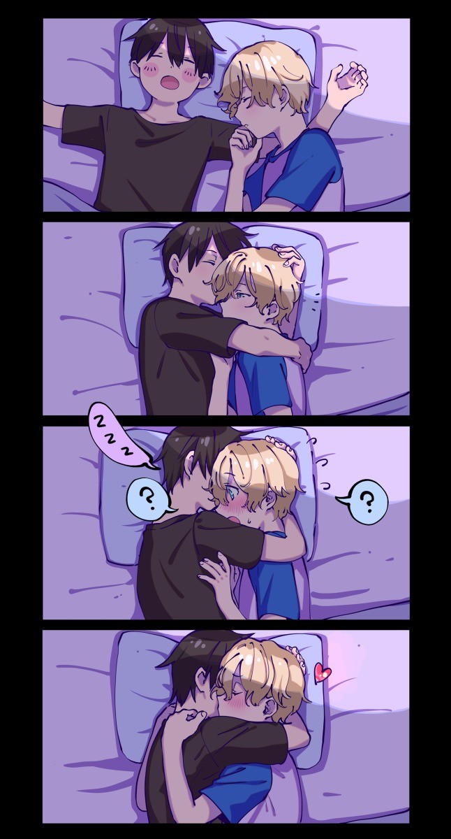 Two Homies Taking a Nap (Kirito and Eugeo, art by BOMHAT). .. cute