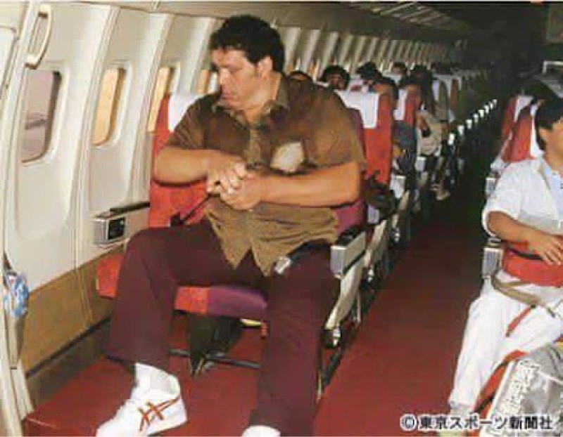 Two Seat Dude. .. That's Andre the giant. Dude was huge. He was over 7' and 500 pounds.