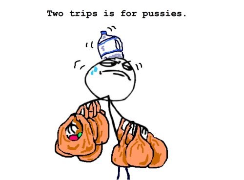 two trips lol. . his trips in for pussies.