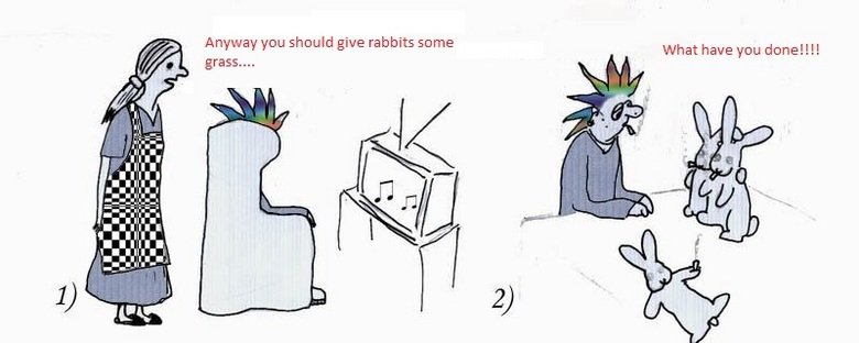 two simple steps. OC. Please thumb!. Anyway you should give rabbits same What have you dune!!! l