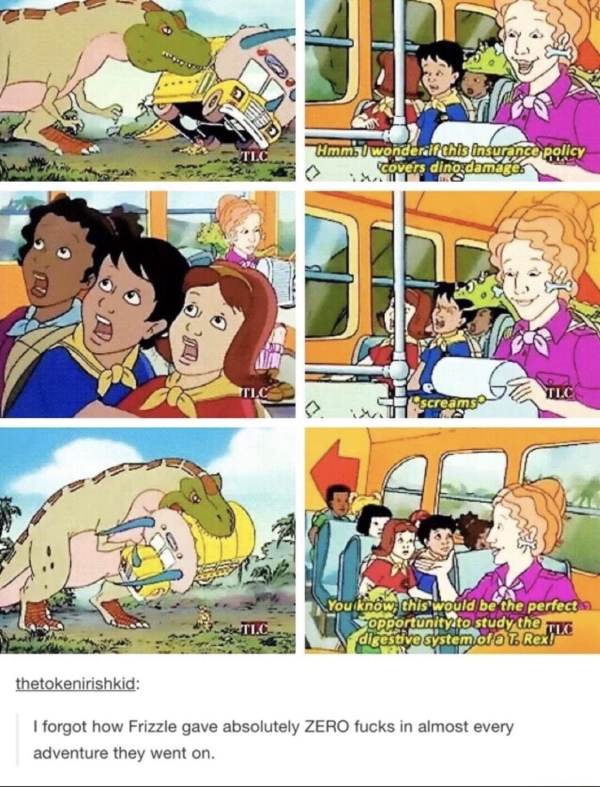 tyhe frizz. .. Ms Frizzle was secretly a wizard and you can't convince me otherwise