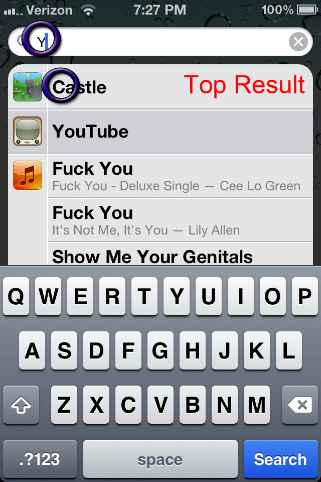Typical Apple Product. Subliminal messages. Do you see it?. um- Verizon " Top Result Youtube Fuck You Fuck You - Deluxe Single - Gee Lo Green Fuck You ts Not Me