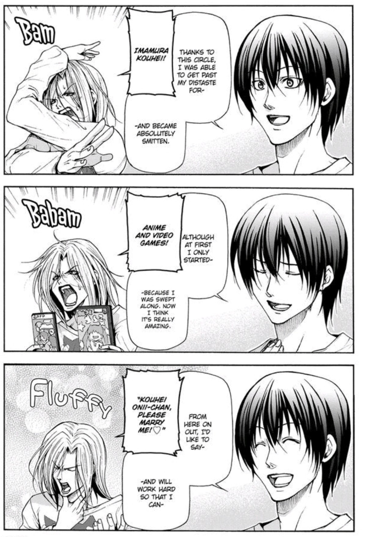 Typical Grand Blue. Sauce is Grand Blue.. i start reading this week ago and i say it's enjoyable how the they still have functional liver when they chugging down a spirytus
