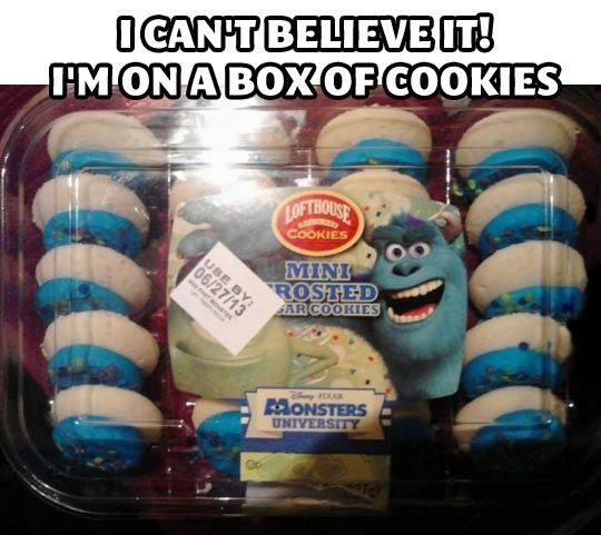 typical mike. took me a second to get it... I really want these cookies now.