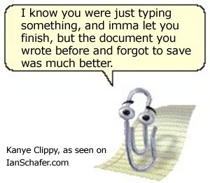 Typing. . I know you were just typing something, and mime let you finish, but the document you wrote before and forgot to save was much better.