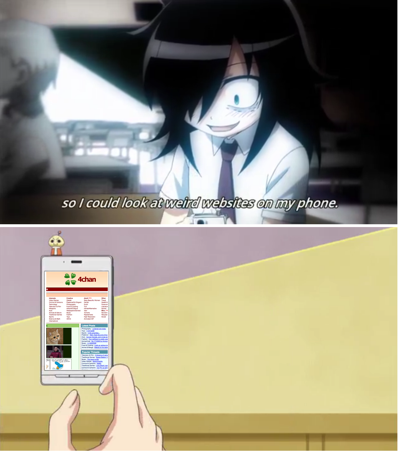Weird Websites.... Source: Watamote Paint skills off the chart.. Her face after browsing a few minutes.