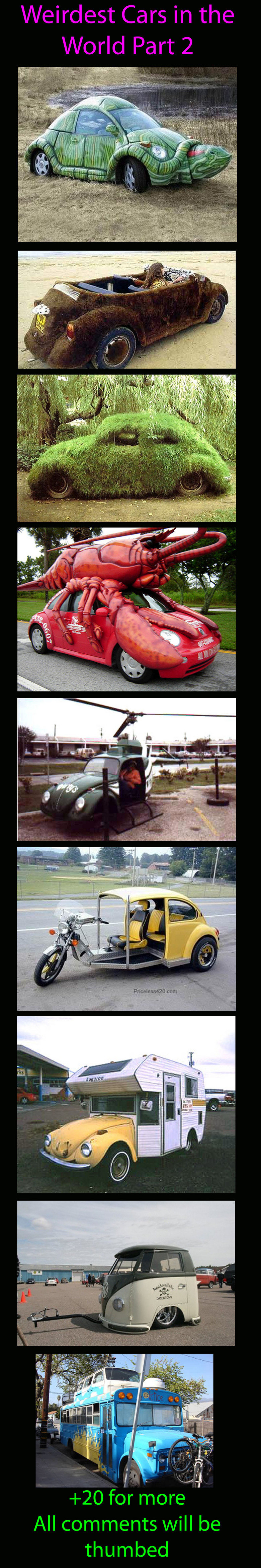 Weird Cars Part 2. Part 1:&lt;a href=&quot;pictures/702019/Weird+Cars/&quot; target=blank&gt;funnyjunk.com/funny_pictures/702019/Weird+Cars/&lt;/a&gt;.. Lol almost all were VW bugs