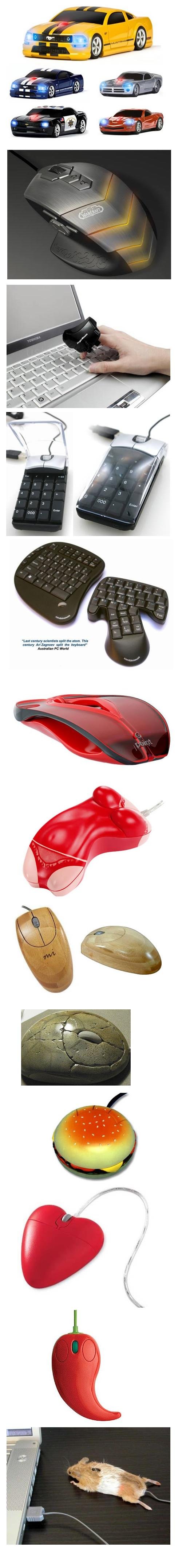 Weird/cool computer mice. Heres a collection of interesting computer mice ive found..... I've never played World of Warcraft, but the second one looks BADASS.