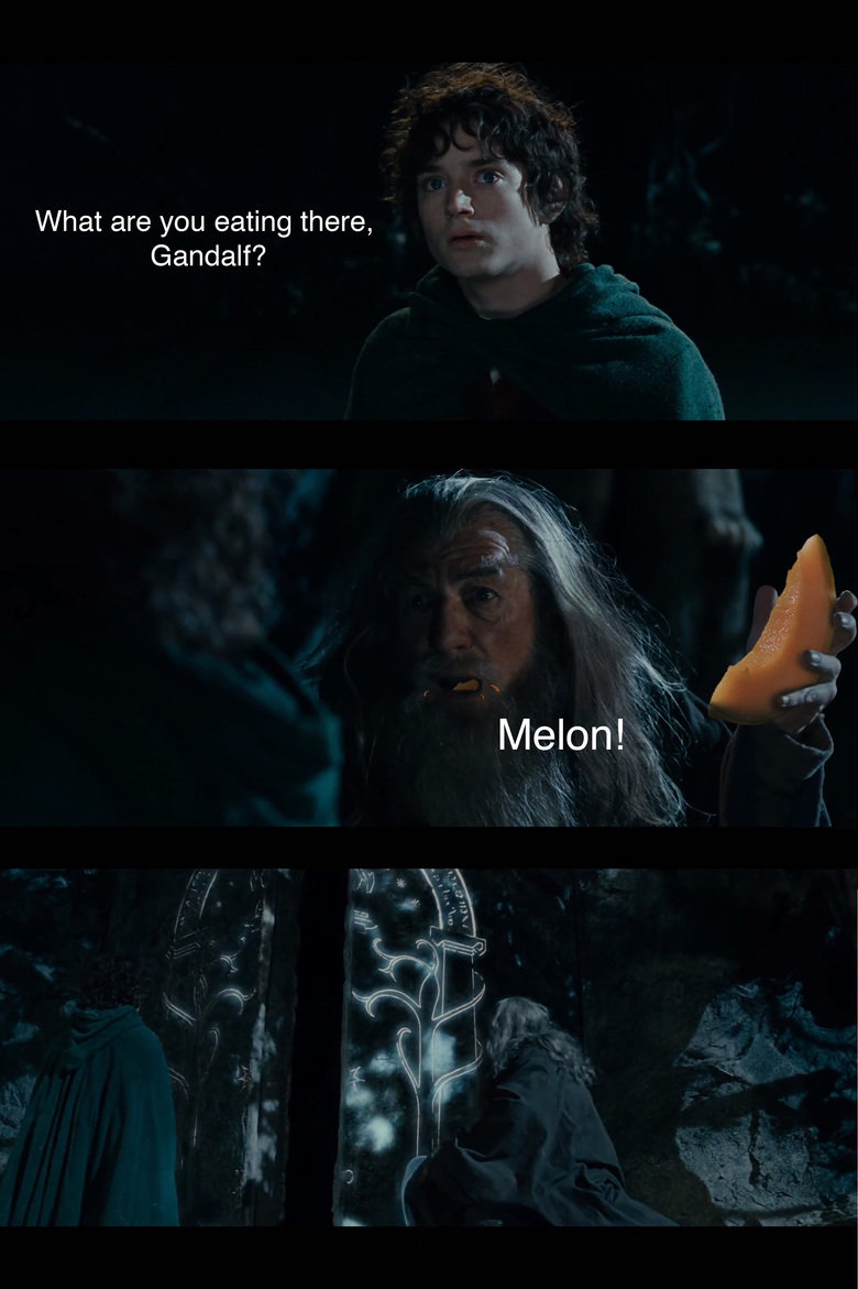 What really happened.... As always, OC. What are you eating there, Gandalf? Melon!