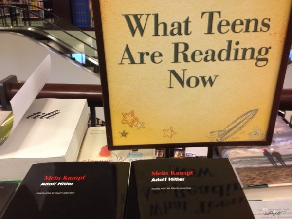 What teens are reading now. More @ .. That was a book for plebs, read the SS Emanuels.