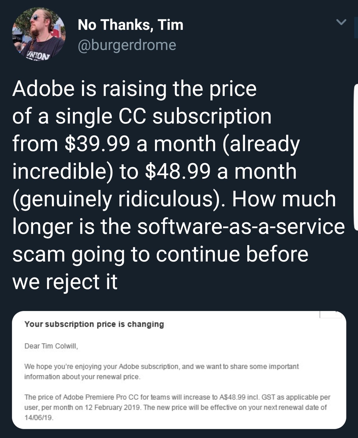 What the Adobe. .. and people wonder why piracy exists