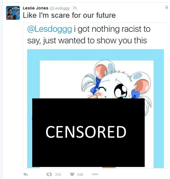 What The Is Going On?. . Leslie, Th Like I' m scare for our future wot nothing racist to say, just wanted to show you this CENSORED. I know you wanna see the pic, so here's the link: