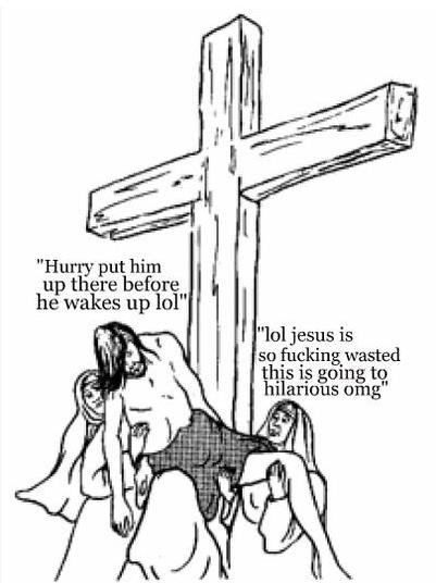 what really happened. . Hurry put him up there before he' wakes up lol" lol jesus is an fuicking wasted this ; going tn hilarity% hihg"