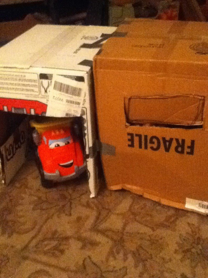 When you see it.. lol. .. An Italian box and an intrigued cars character?