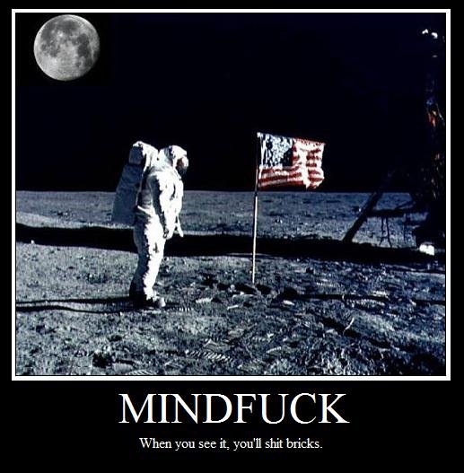 When you see it. you'll bricks. When you see it, youll shit bricks.. he is on the moon which doesn't have wind and the flag is waving