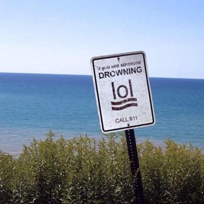When you see it. You will lol.. I saw someone drowning... But then I lol'd :D