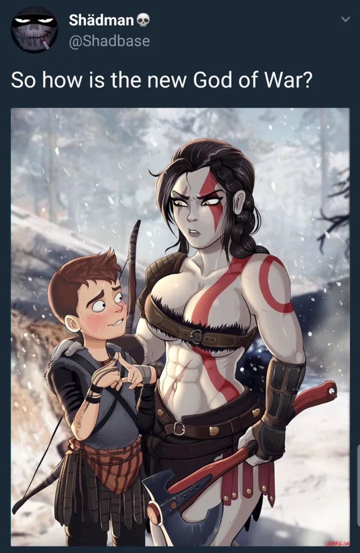 At least he turned Kratos into a woman instead of Atreus. 