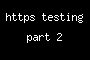 https testing part 2