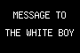MESSAGE TO THE WHITE BOY