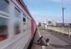 Heroic man saves baby from train