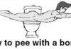 how to pee with a boner