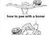 How to pee with a boner!