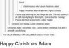 Happy Christmas Adam